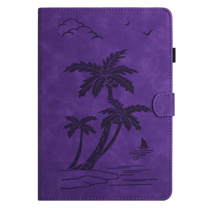 For 10 inch Universal Coconut Tree Embossed Leather Tablet Case(Purple) - free shipping - PMC Jewellery - Order now!