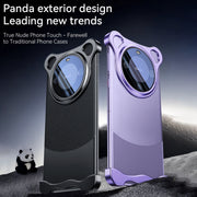 For Huawei Mate 60 Frameless Metal Corner Pad Phone Case with Lens Film(Purple)