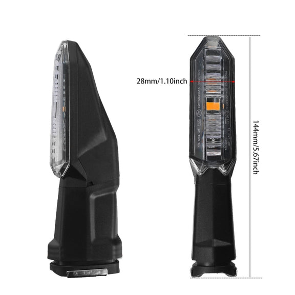 For Kawasaki Versys 650 Z1000R Motorcycles LED Turn Signal Light(Black)