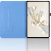 For Honor Pad 9 Tree Life Embossed Rotation Leather Tablet Case(Blue)