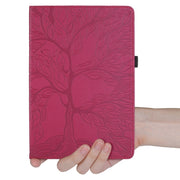 For Honor Pad X8a Tree Life Embossed Rotation Leather Tablet Case(Red)
