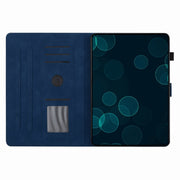 For Samsung Galaxy Tab S9 X710/X716B/X718U Coconut Tree Embossed Smart Leather Tablet Case(Blue)