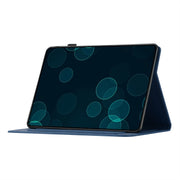 For Samsung Galaxy Tab S9 X710/X716B/X718U Coconut Tree Embossed Smart Leather Tablet Case(Blue)