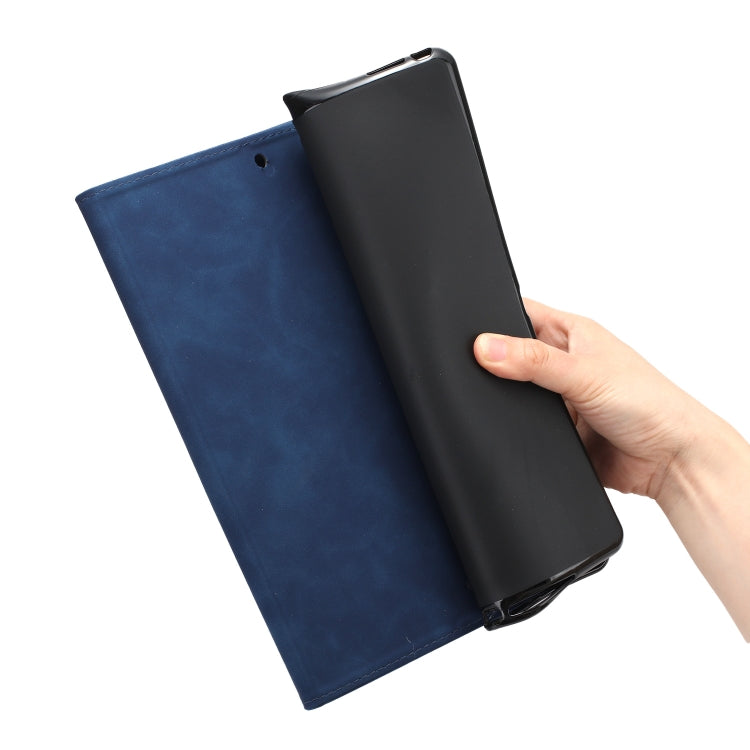 For Samsung Galaxy Tab S9 X710/X716B/X718U Coconut Tree Embossed Smart Leather Tablet Case(Blue)