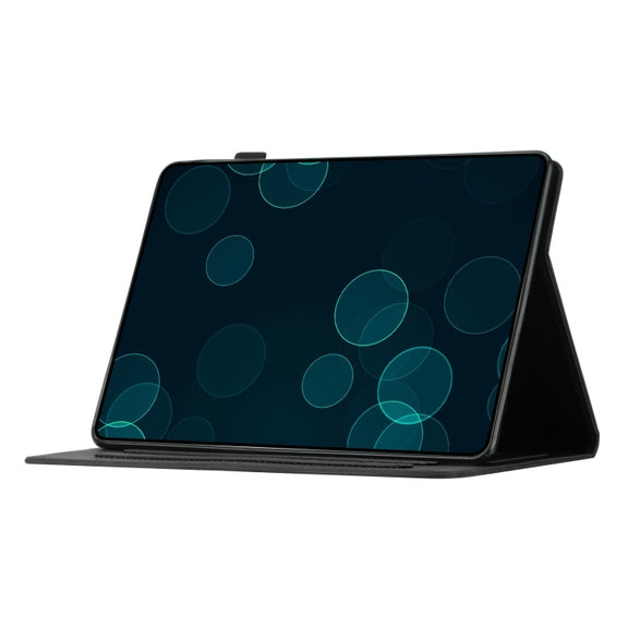 For Samsung Galaxy Tab S9 FE X510/X516B Coconut Tree Embossed Smart Leather Tablet Case(Black)
