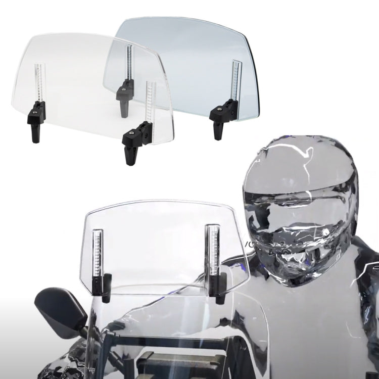 For Kawasaki / Honda / BMW / Yamaha Motorcycle Adjustable Windshield(Transparent Blue) - Others by PMC TechLife | Online Shopping South Africa | PMC TechLife | Buy Now Pay Later Mobicred