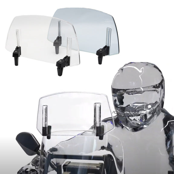 For Kawasaki / Honda / BMW / Yamaha Motorcycle Adjustable Windshield(Transparent Blue)