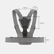 6 in 1 Phone Clamp Adjustable Body Mount Belt Chest Strap with Mount & Screw(Grey)
