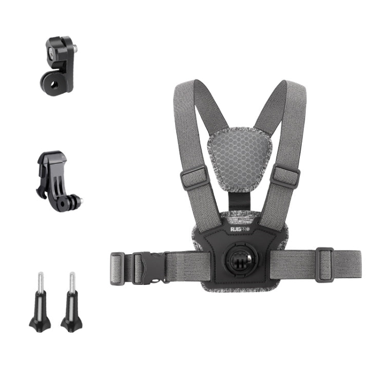 4 in 1 Adjustable Body Mount Belt Chest Strap with Mount & Screw(Grey) - Chest Belt by RUIGPRO | Online Shopping South Africa | PMC TechLife | Buy Now Pay Later Mobicred