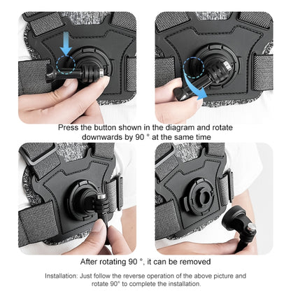 6 in 1 360 Phone Clamp Adjustable Body Mount Belt Chest Strap with Mount & Screw(Grey) - free shipping - PMC Jewellery - Order now!