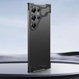 For Samsung Galaxy S24 Ultra 5G Frameless Metal Corner Pad Phone Case with Lens Film(Black) - Galaxy S24 Ultra 5G Cases by PMC TechLife | Online Shopping South Africa | PMC TechLife | Buy Now Pay Later Mobicred