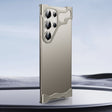 For Samsung Galaxy S23 Ultra 5G Frameless Metal Corner Pad Phone Case with Lens Film(Grey) - Galaxy S23 Ultra 5G Cases by PMC TechLife | Online Shopping South Africa | PMC TechLife | Buy Now Pay Later Mobicred