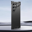 For Samsung Galaxy S25 Ultra 5G Frameless Metal Corner Pad Phone Case with Lens Film(Black) - Galaxy S25 Ultra 5G Cases by PMc TechLife | Online Shopping South Africa | PMc TechLife | Buy Now Pay Later Mobicred