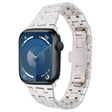 For Apple Watch Series 9 41mm Double T Stainless Steel Watch Band(Starlight) - Watch Bands by PMC TechLife | Online Shopping South Africa | PMC TechLife