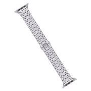 For Apple Watch Series 9 41mm Double T Stainless Steel Watch Band(Silver)