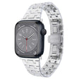 For Apple Watch Series 8 45mm Double T Stainless Steel Watch Band(Silver) - Watch Bands by PMC TechLife | Online Shopping South Africa | PMC TechLife