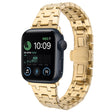 For Apple Watch SE 40mm Double T Stainless Steel Watch Band(Gold) - Watch Bands by PMC TechLife | Online Shopping South Africa | PMC TechLife