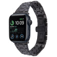 For Apple Watch SE 44mm Double T Stainless Steel Watch Band(Black) - Watch Bands by PMC TechLife | Online Shopping South Africa | PMC TechLife