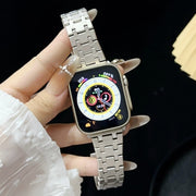 For Apple Watch Series 6 40mm Double T Stainless Steel Watch Band(Starlight)