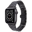 For Apple Watch Series 6 44mm Double T Stainless Steel Watch Band(Black) - Watch Bands by PMC TechLife | Online Shopping South Africa | PMC TechLife