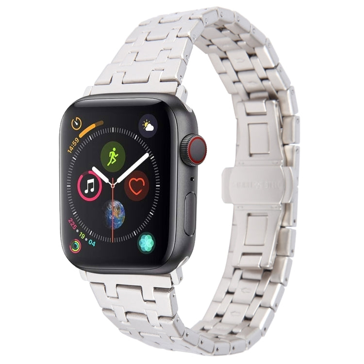 For Apple Watch Series 4 44mm Double T Stainless Steel Watch Band(Starlight) - free shipping - PMC TechLife - Order now!