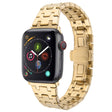 For Apple Watch Series 4 40mm Double T Stainless Steel Watch Band(Gold) - Watch Bands by PMC TechLife | Online Shopping South Africa | PMC TechLife