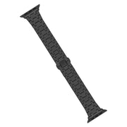 For Apple Watch Series 3 38mm Double T Stainless Steel Watch Band(Black)