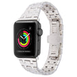 For Apple Watch Series 3 42mm Double T Stainless Steel Watch Band(Starlight) - Watch Bands by PMC TechLife | Online Shopping South Africa | PMC TechLife
