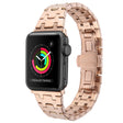 For Apple Watch 38mm Double T Stainless Steel Watch Band(Rose Gold) - Watch Bands by PMC TechLife | Online Shopping South Africa | PMC TechLife