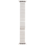 For Apple Watch SE 2023 44mm Bamboo Stainless Steel Magnetic Watch Band(Starlight)