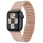 For Apple Watch SE 2023 40mm Bamboo Stainless Steel Magnetic Watch Band(Rose Gold)