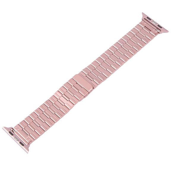 For Apple Watch SE 2023 40mm Bamboo Stainless Steel Magnetic Watch Band(Pink)