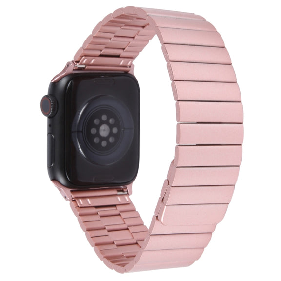 For Apple Watch SE 2023 40mm Bamboo Stainless Steel Magnetic Watch Band(Pink)