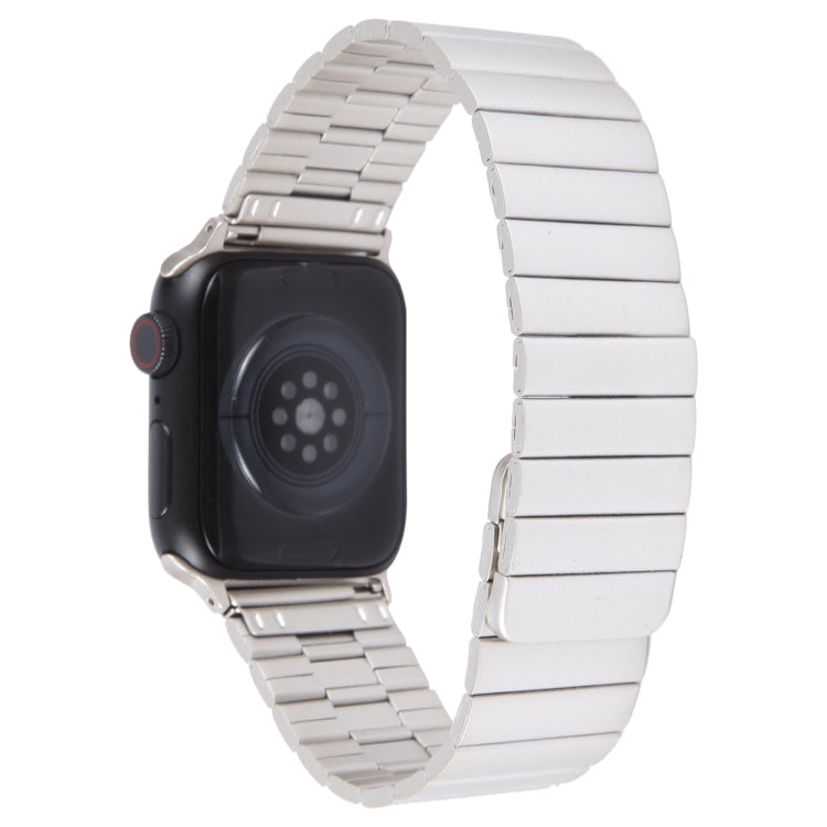 For Apple Watch SE 2023 40mm Bamboo Stainless Steel Magnetic Watch Band(Starlight)
