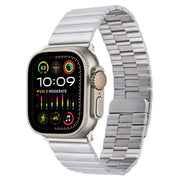 For Apple Watch Ultra 2 49mm Bamboo Stainless Steel Magnetic Watch Band(Sliver)
