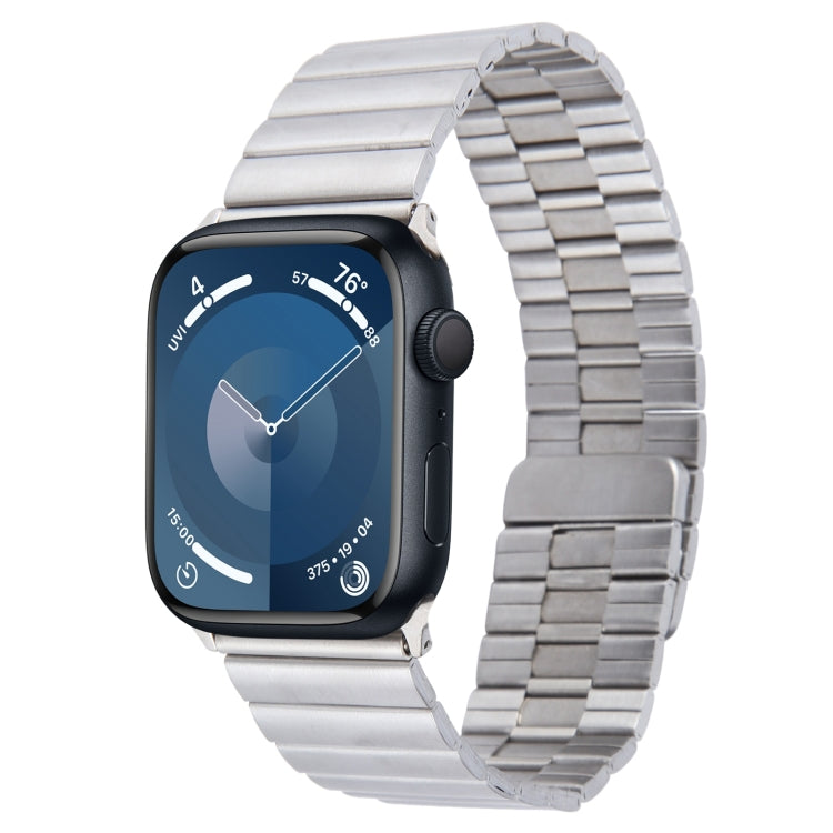 For Apple Watch Series 9 45mm Bamboo Stainless Steel Magnetic Watch Band(Sliver) - free shipping - PMC TechLife - Order now!