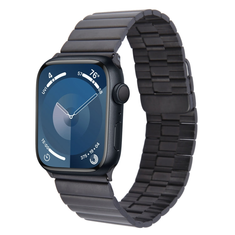 For Apple Watch Series 9 41mm Bamboo Stainless Steel Magnetic Watch Band(Black) - free shipping - PMC TechLife - Order now!