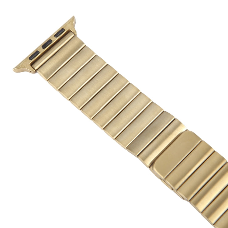 For Apple Watch Series 9 41mm Bamboo Stainless Steel Magnetic Watch Band(Gold)
