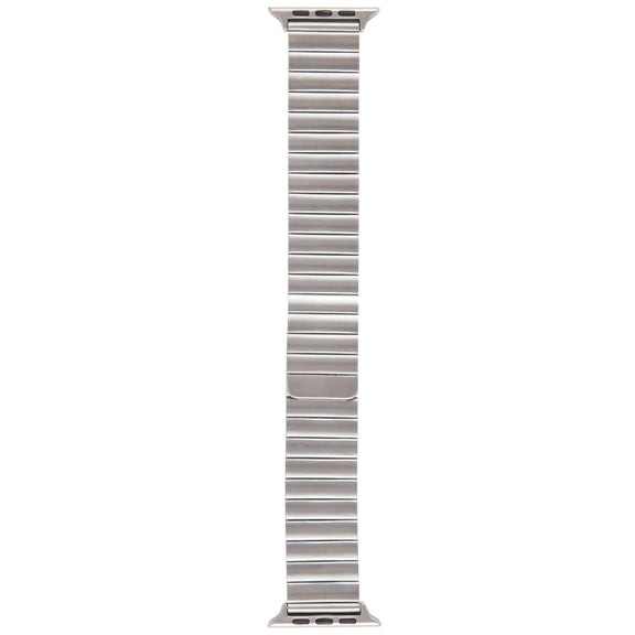 For Apple Watch Series 9 41mm Bamboo Stainless Steel Magnetic Watch Band(Sliver)