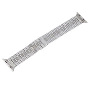 For Apple Watch Series 9 41mm Bamboo Stainless Steel Magnetic Watch Band(Sliver)