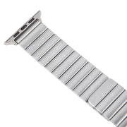 For Apple Watch Series 9 41mm Bamboo Stainless Steel Magnetic Watch Band(Sliver)