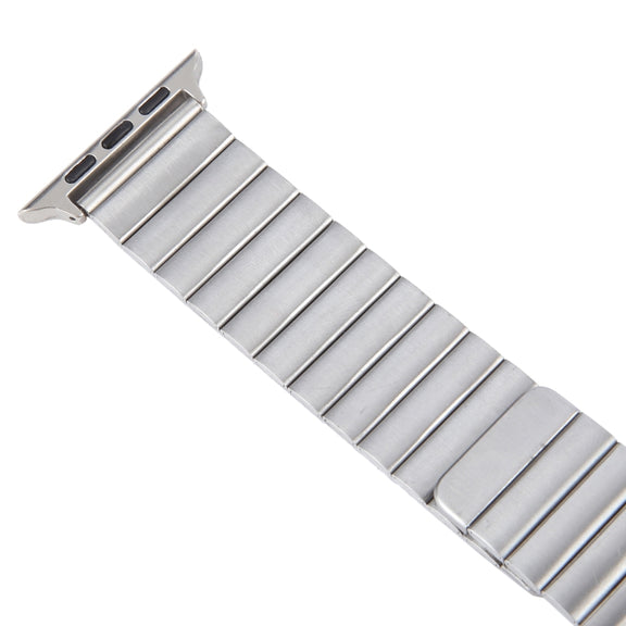 For Apple Watch Series 9 41mm Bamboo Stainless Steel Magnetic Watch Band(Sliver)