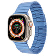 For Apple Watch Ultra 49mm Bamboo Stainless Steel Magnetic Watch Band(Blue) - free shipping - PMC TechLife - Order now!