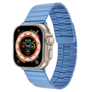 For Apple Watch Ultra 49mm Bamboo Stainless Steel Magnetic Watch Band(Blue)