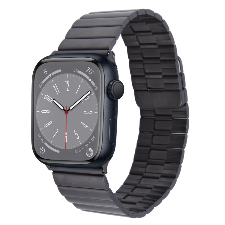 For Apple Watch Series 8 45mm Bamboo Stainless Steel Magnetic Watch Band(Black) - free shipping - PMC TechLife - Order now!