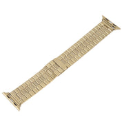 For Apple Watch Series 8 45mm Bamboo Stainless Steel Magnetic Watch Band(Gold)