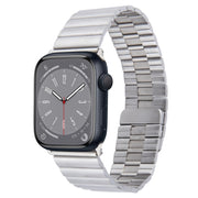 For Apple Watch Series 8 45mm Bamboo Stainless Steel Magnetic Watch Band(Sliver)
