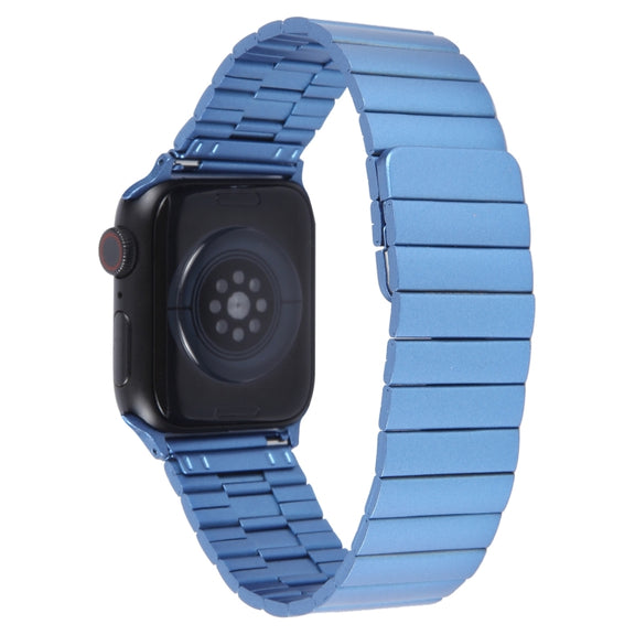 For Apple Watch SE 2022 40mm Bamboo Stainless Steel Magnetic Watch Band(Blue)