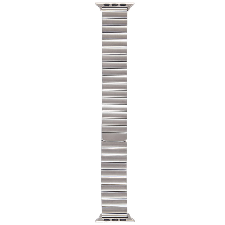 For Apple Watch Series 7 41mm Bamboo Stainless Steel Magnetic Watch Band(Sliver)