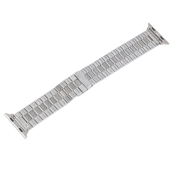 For Apple Watch Series 7 41mm Bamboo Stainless Steel Magnetic Watch Band(Sliver)
